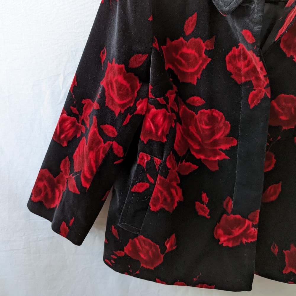 Talbots Roses Sweater Jacket Size 8 - Picture 6 of 14